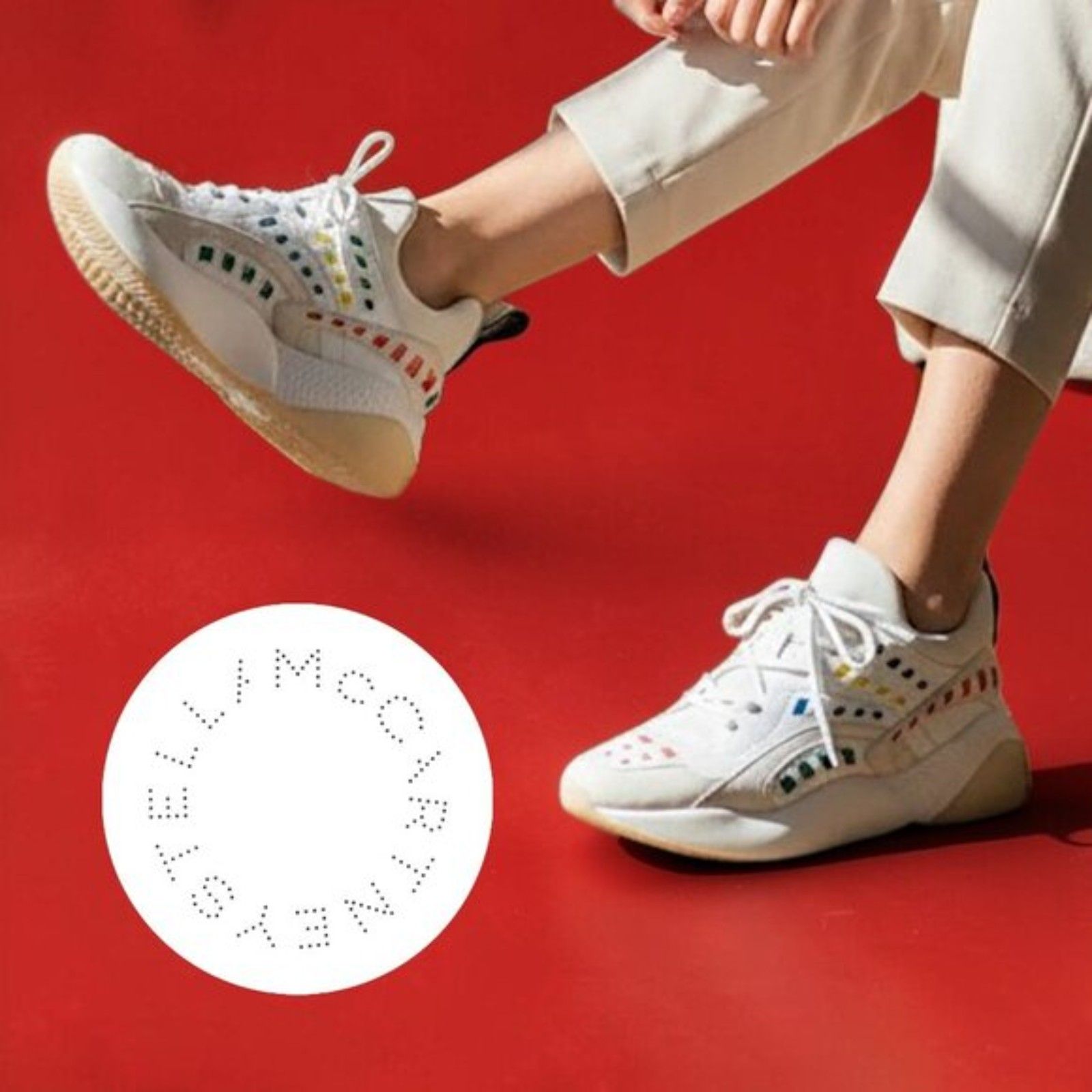 Stella Mccartney Eclypse Interwoven Rainbow Dad Shoes